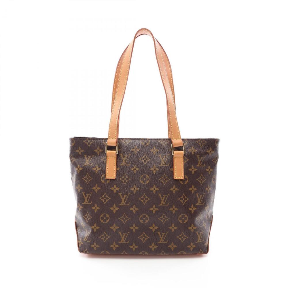 Louis Vuitton Cabas Piano Canvas Leather Monogram Shoulder Tote Bag Brown